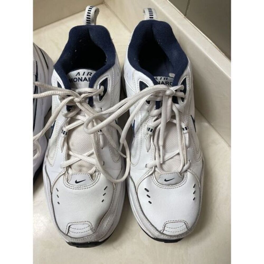 Nike‎ Air Monarchs White Navy Men's Size 9